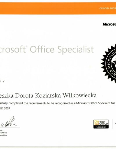 Microsoft Office Specialist